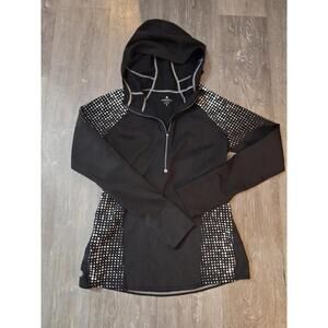 Athleta Running Wild Hoodie 2.0 Dot top in black Size Small